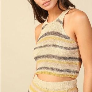Line and Dot knitted tank